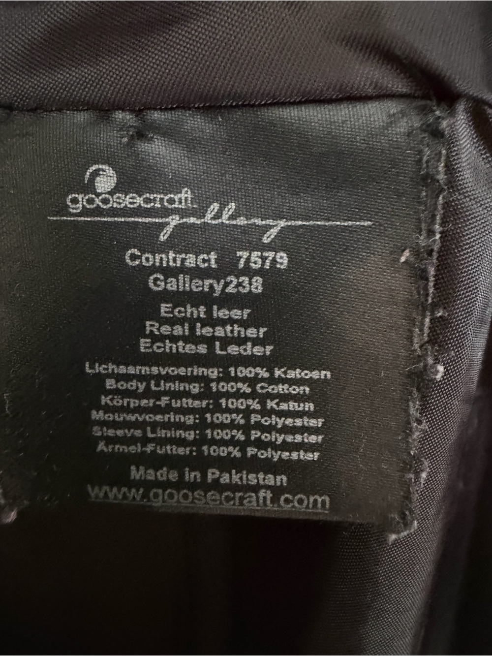 Black Leather Moto Jacket by Goosecraft - Picture 4 of 4